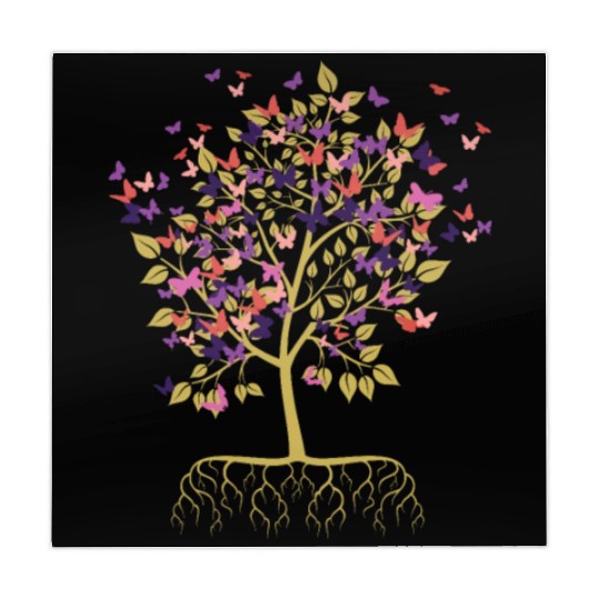 Butterfly Tree Beautiful Animal Butterflies Tree Mahjong Mats