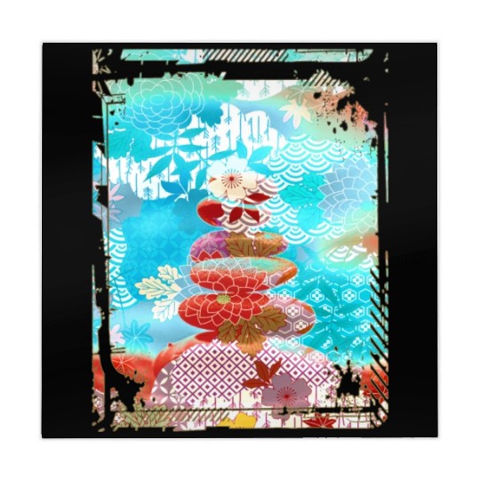 Japan Zen Buddhism Balancing Stones Rocks Cherry Mahjong Mats