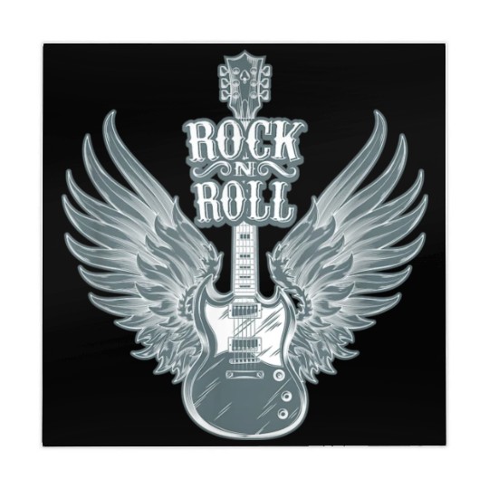 Rock N Roll Angel Wings Music Guitar Player Mahjong Mats