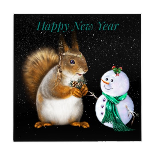 Design for a snowman and a bunny to celebrate 2023 Mahjong Mats