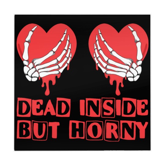 Dead Inside but horny Valentine Meme Skull Gift Mahjong Mats