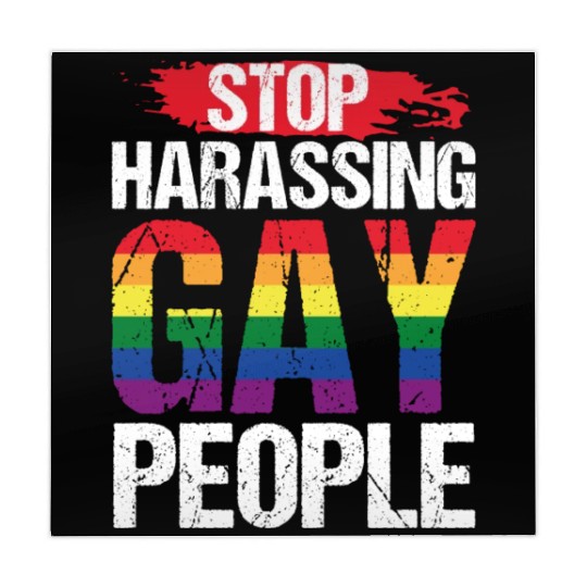 Stop Harassing Gay People LGBT Pride Rainbow Mahjong Mats