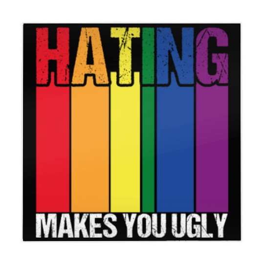Hating Makes You Ugly Gay Pride Rainbow Equality L Mahjong Mats
