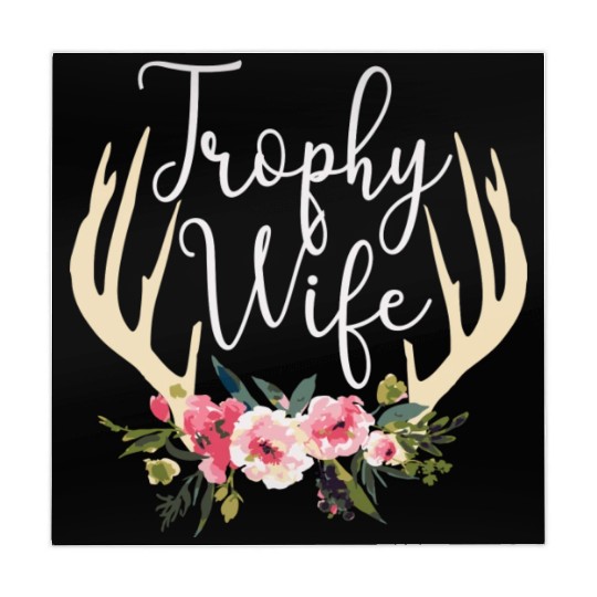 Trophy Wife Cute Deer Antlers Flowers Hunters Wife Mahjong Mats