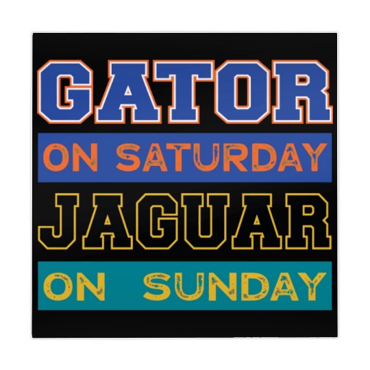 Gator On Saturday Jaguar On Sunday Jacksonville Fo Mahjong Mats