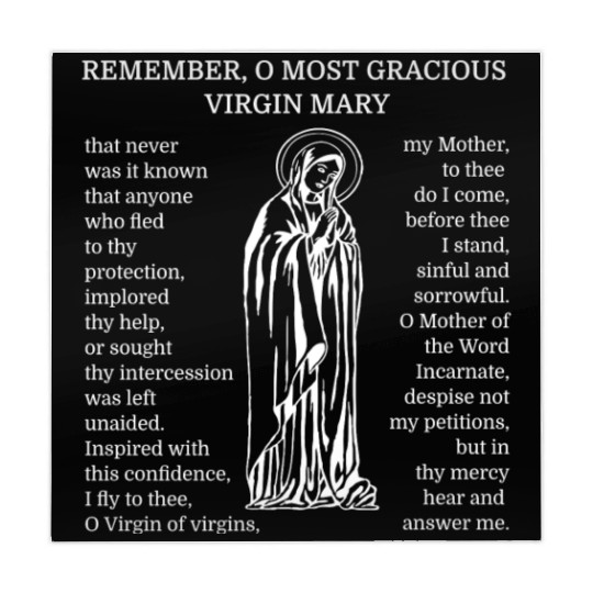 Memorare Catholic Prayer Mary Mother Pray Mahjong Mats