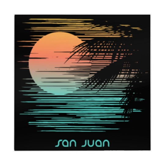 Artistic San Juan Puerto Rico Palm Tree Vacation Mahjong Mats