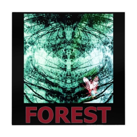 Green forest mandala red Mahjong Mats