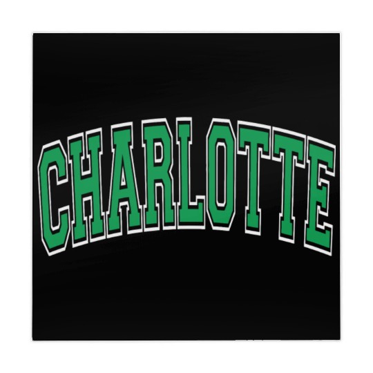 Charlotte Varsity Style Green Text Mahjong Mats