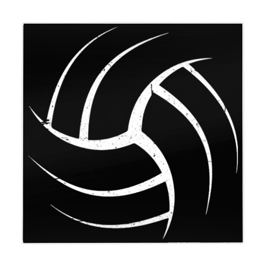 Cute White Graphic Art Volleyball Unique Mahjong Mats