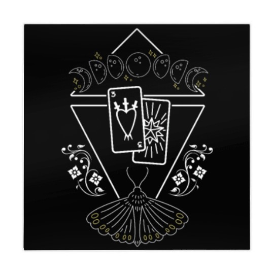 Occult Witchcraft Moth Tarot Cards Witch Gothic As Mahjong Mats