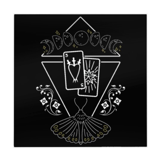 Occult Witchcraft Moth Tarot Cards Witch Gothic As Mahjong Mats