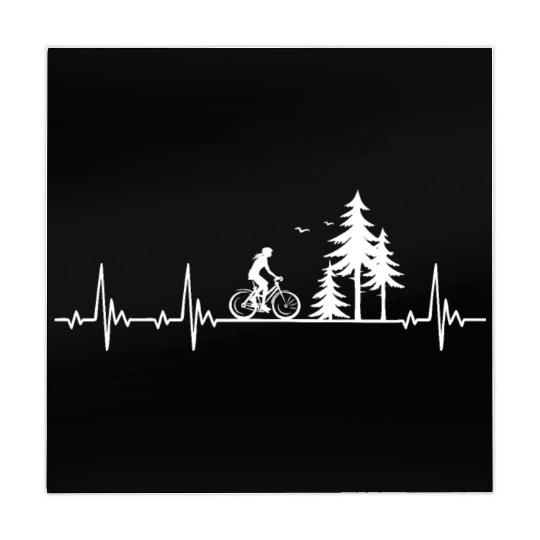 Cyclist heartbeat bike and forest gift Mahjong Mats