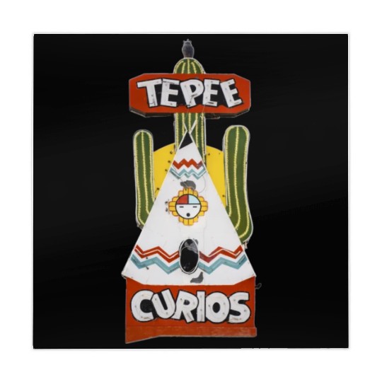 Tepee Curios Route 66 Neon Tucumcari New Mexico Mahjong Mats