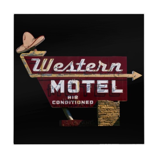Route 66 Neon Western Motel Bethany Oklahoma Mahjong Mats