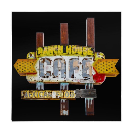 Ranch House Cafe Sign Route 66 Neon Tucumcari NM Mahjong Mats