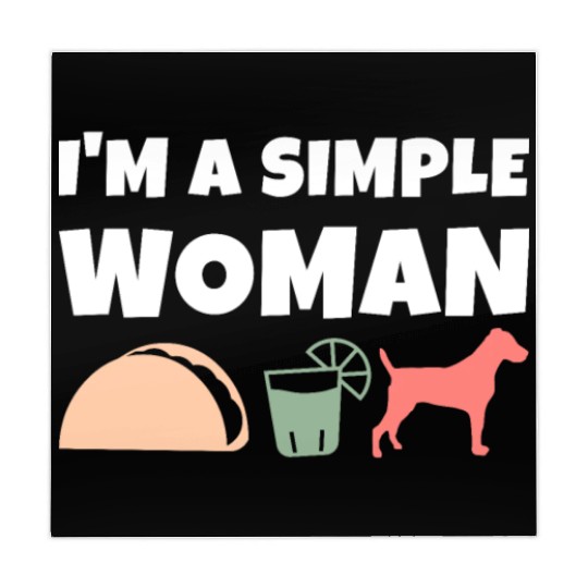 I'm A Simple Woman Tacos Tequila Jack Russell Mahjong Mats