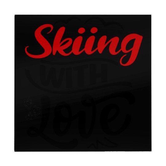 Skiing With Love - Snowboarding Lovers Mahjong Mats