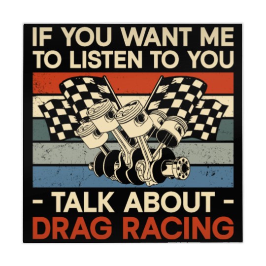 Drag Racing Race Car Retro Vintage Mahjong Mats