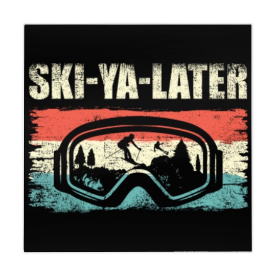 Ski-Ya Later Ski Goggles Skiing Lover Ice Ski Mahjong Mats