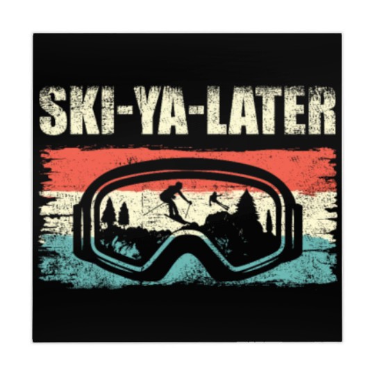 Ski-Ya Later Ski Goggles Skiing Lover Ice Ski Mahjong Mats