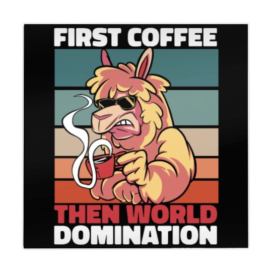 Alpaca Alpaka Coffee Sunglasses Mahjong Mats