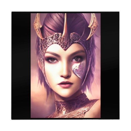Warrior princess wearing gothic plate dark fantasy Mahjong Mats
