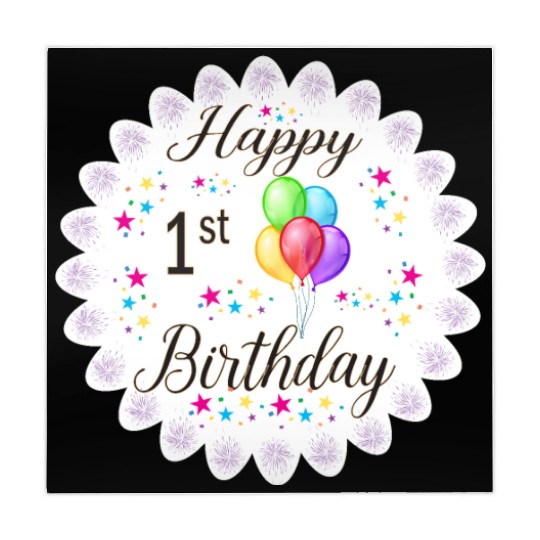 Happy 1st Birthday with Balloons Mahjong Mats