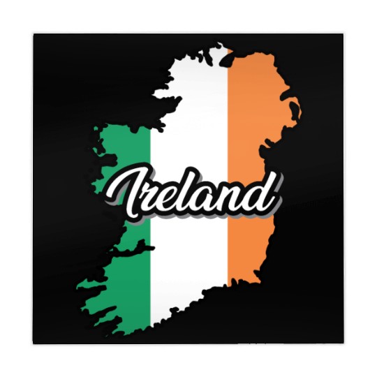 Ireland Flag Map, Patriotic Inscription, Country. Mahjong Mats