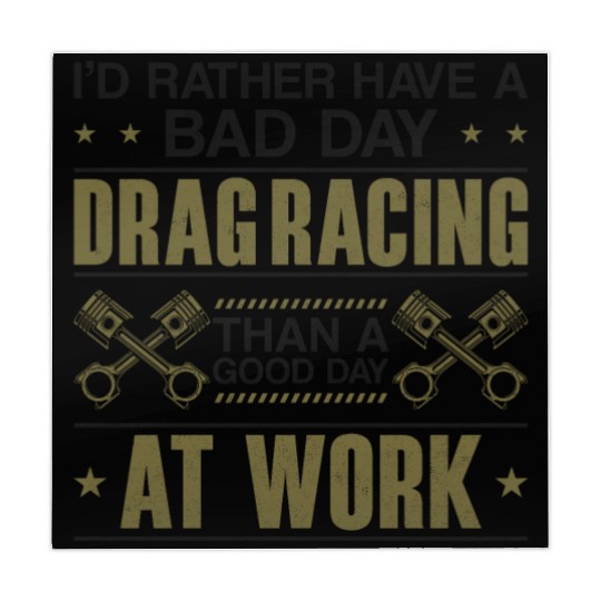 Drag Racing Race Car I'd Rather Mahjong Mats