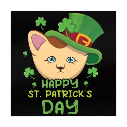 Kawaii Cat Happy Saint Patrick Day Mahjong Mats