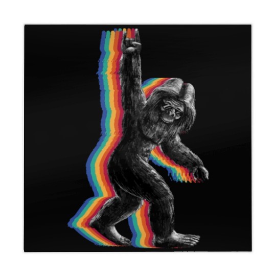 Retro Bigfoot vintage Fun and Nostalgic Sasquatch Mahjong Mats