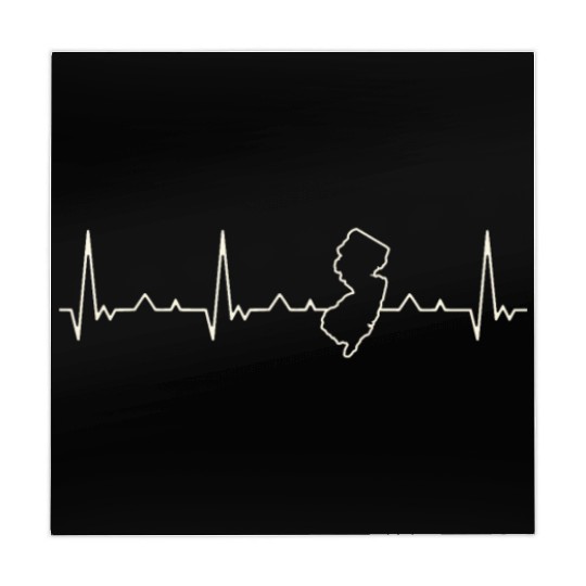 New Jersey State USA. Heart. Love. EKG. Pulse. Mahjong Mats