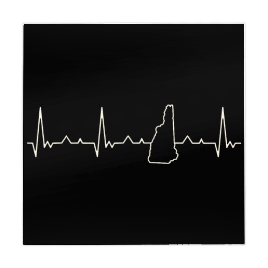 New Hampshire State USA. Heart. Love. EKG. Pulse. Mahjong Mats