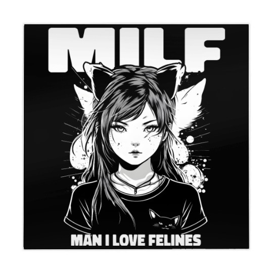 MILF Man I love Felines Funny Cat Cute Anime Girl Mahjong Mats