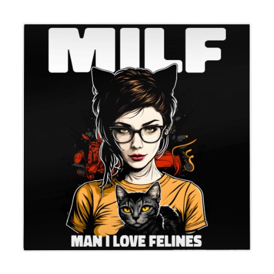 MILF Man I love Felines Funny Cat Cute Anime Girl Mahjong Mats