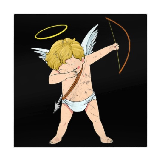 Cupid Dabbing Cute Funny Angel Bow Arrow Valentine Mahjong Mats
