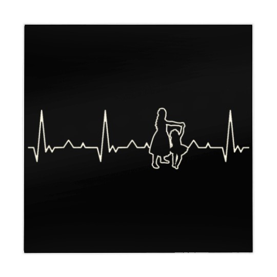 Mother daughter dancing. Heart. Love. EKG. Pulse. Mahjong Mats