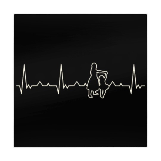 Mother daughter dancing. Heart. Love. EKG. Pulse. Mahjong Mats