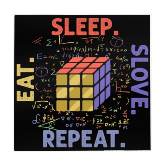 Eat Sleep Solve Repeat Math Speed Cubing Genie Mahjong Mats