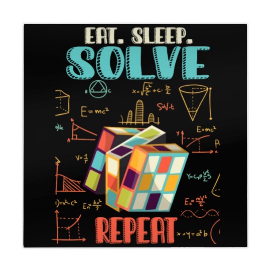 Eat Sleep Solve Repeat Math Speed Cubing Genie Mahjong Mats