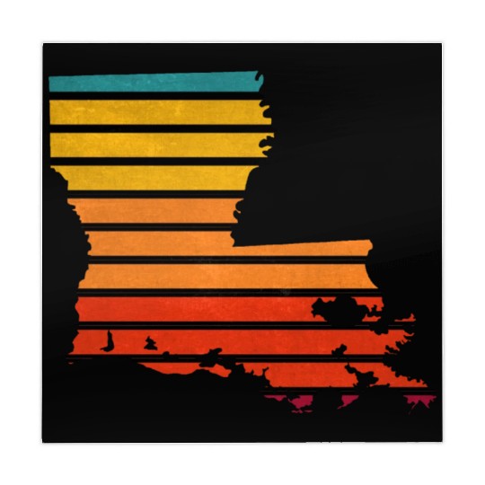 Louisiana sticker retro Mahjong Mats