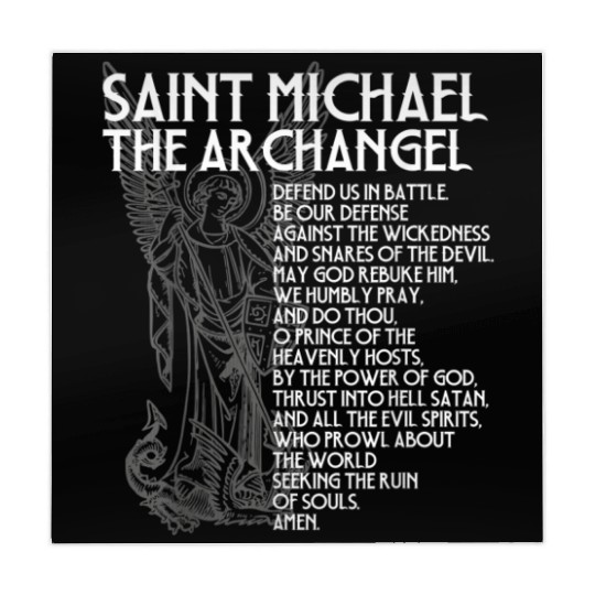 Saint Michael the Archangel Prayer Catholic Tradit Mahjong Mats