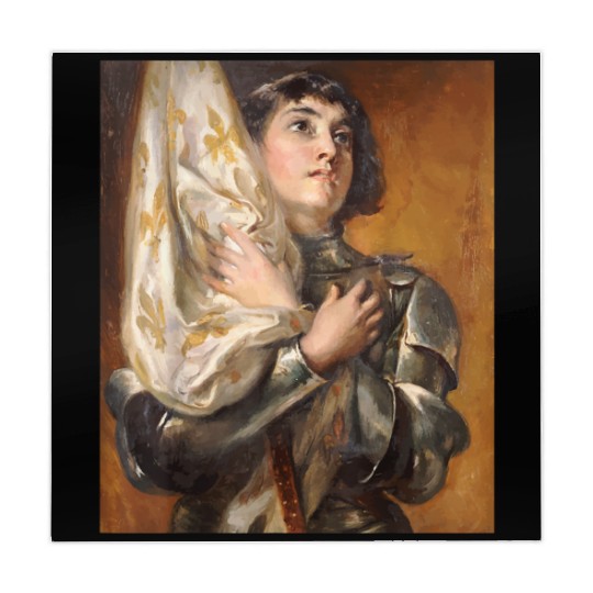 St. Joan of Arc Portrait Painting Catholic Gifts f Mahjong Mats