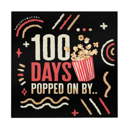 School Mahjong Mats, 100 Days Popped On By Popcorn Cute