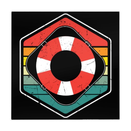 Vintage Lifebelt Lifeguard Distressed Mahjong Mats