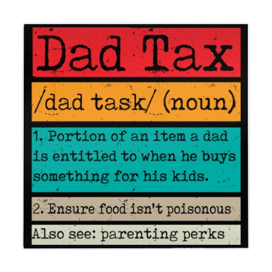 Vintage Dad Tax Definition Men Funny Father's Day Mahjong Mats