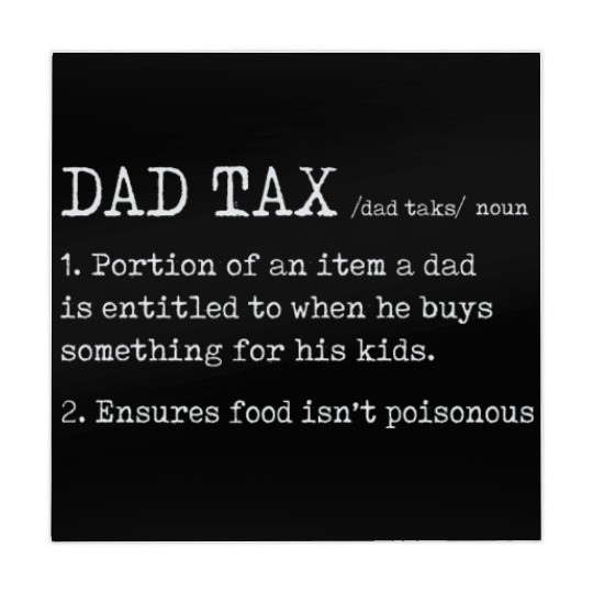 Vintage Dad Tax Definition Men Funny Father's Day Mahjong Mats