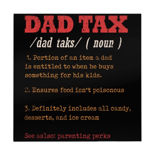 Vintage Dad Tax Definition Men Funny Father's Day Mahjong Mats