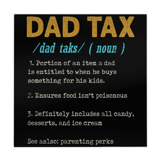 Vintage Dad Tax Definition Men Funny Father's Day Mahjong Mats